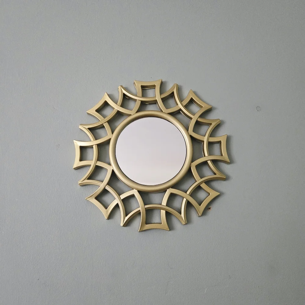 Gold Geometric Modern Mirror
